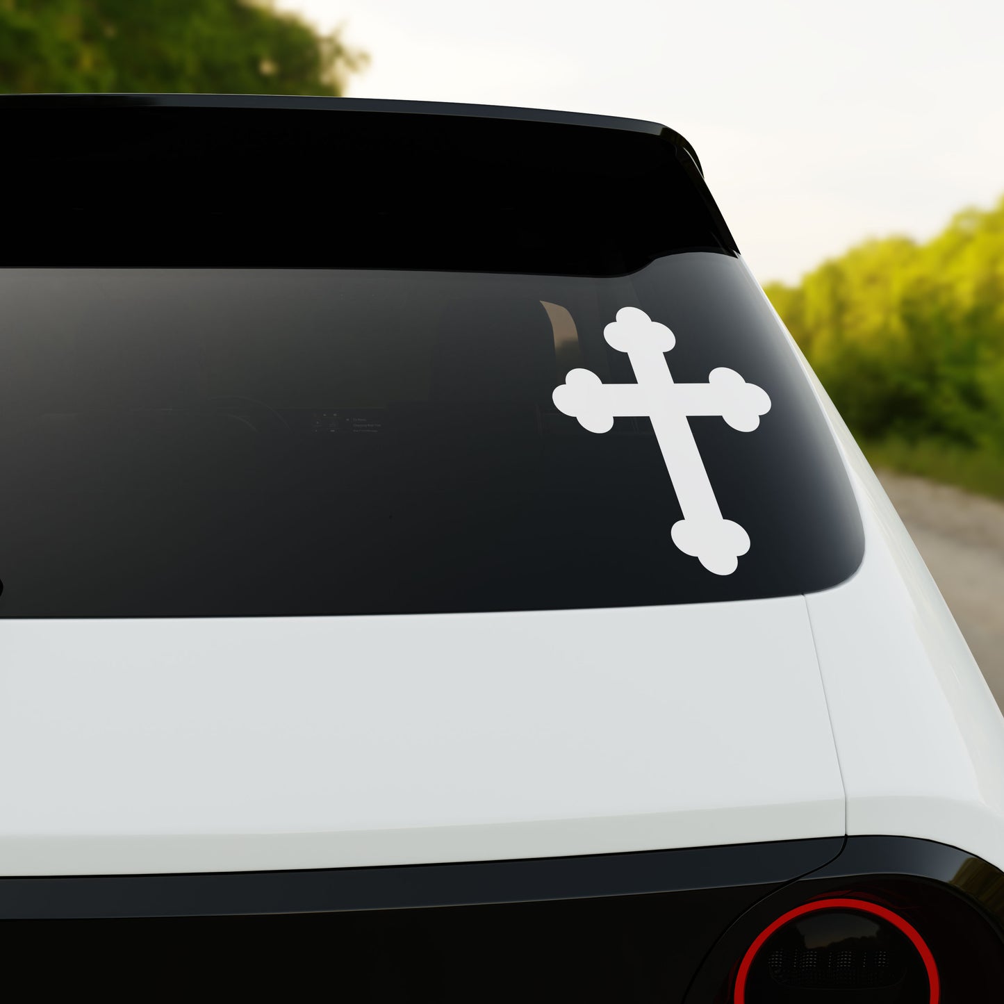 Latin Simple Cross Gothic Decal – for Car, Bike, Window & Wall