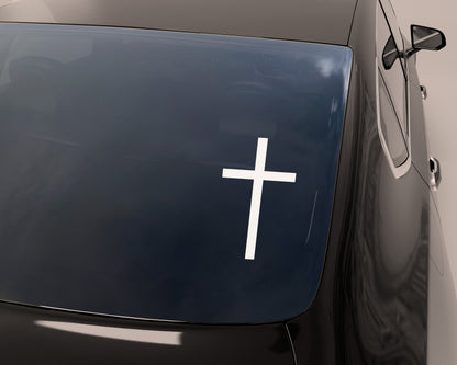 Latin Simple Cross Gothic Decal – for Car, Bike, Window & Wall