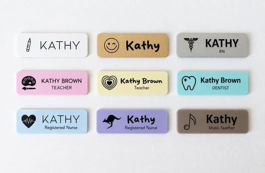 Custom Acrylic Name Badge: Personalized Business Tag, Logo, Symbol — product photo