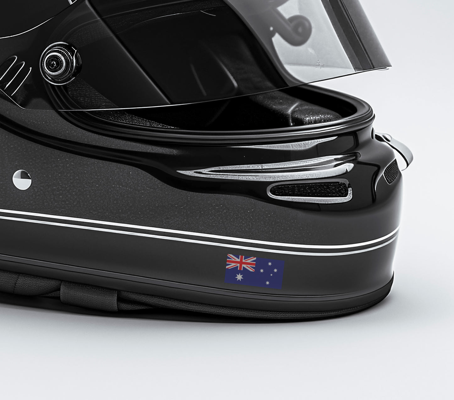 A Pair of Waving Australian Flag Stickers