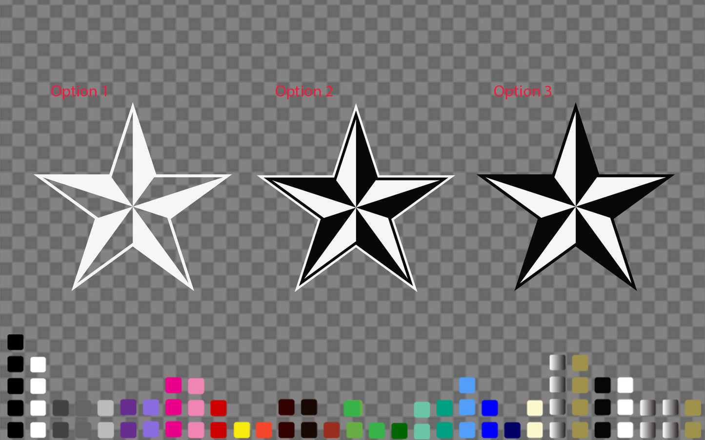 Nautical Star Decal Sticker Car Boat Laptop Wall Door Outdoor Vinyl 1cm-120cm by OZ DECO