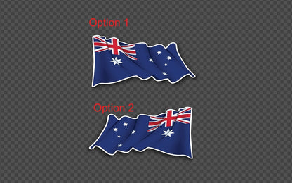 Waving Australian Flag Decal Sticker Car Bonnet Ute — product photo