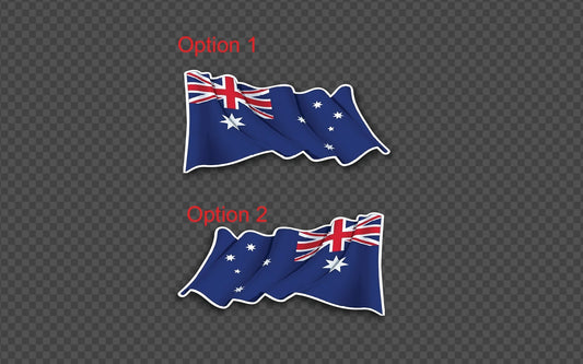 Waving Australian Flag Decal Sticker Car Bonnet Ute — product photo