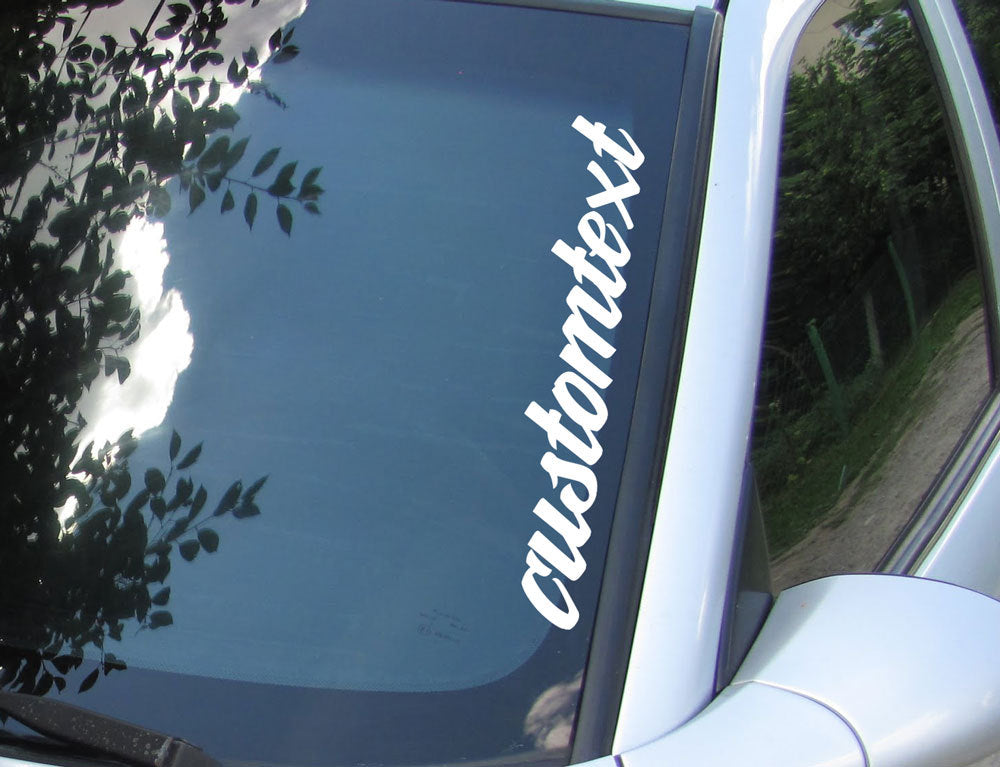 Custom Text Decal Personalised Windscreen Lettering Name Car Van Vinyl Sticker — product photo