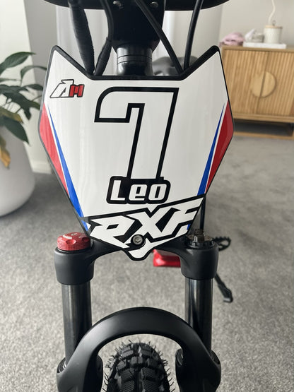 Custom Race Number Name Decal Sticker Motocross MX Dirt Bike Kart 2-15cm Vinyl — size guide