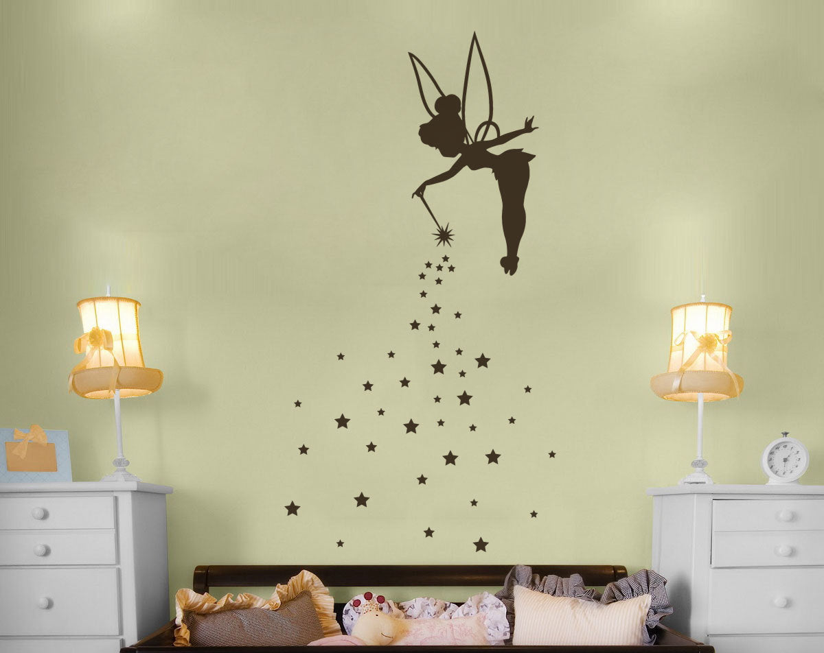 Fairy Dust Tinkerbell Star Nursery Decor Sticker Removable Vinyl Decal — product photo