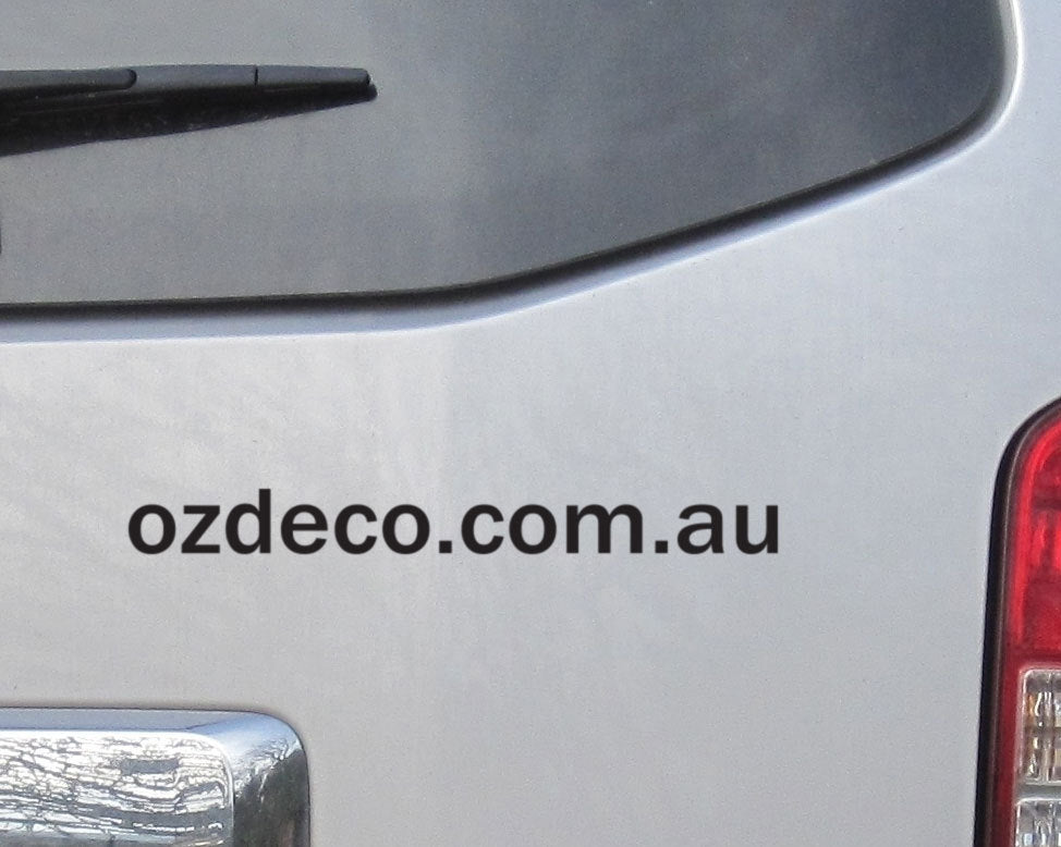 Custom Text Decal Personalised Windscreen Lettering Name Car Van Vinyl Sticker — in use