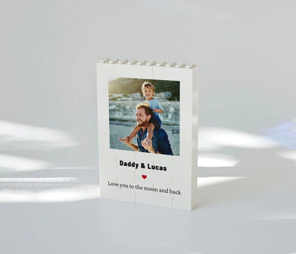 Personalized Building Photo Lego Block Father Christmas Gift Construction Brick — size guide
