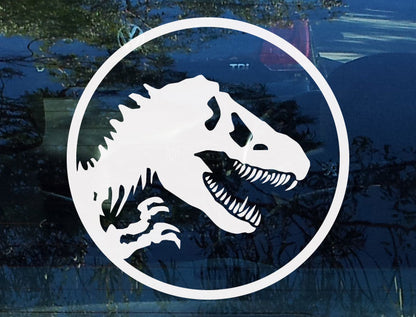 Jurassic Park T-Rex Dinosaur Tyrannosaur Car Laptop Glass Vinyl Sticker Decal — product photo