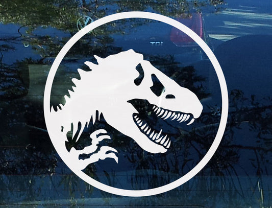 Jurassic Park T-Rex Dinosaur Tyrannosaur Car Laptop Glass Vinyl Sticker Decal — product photo