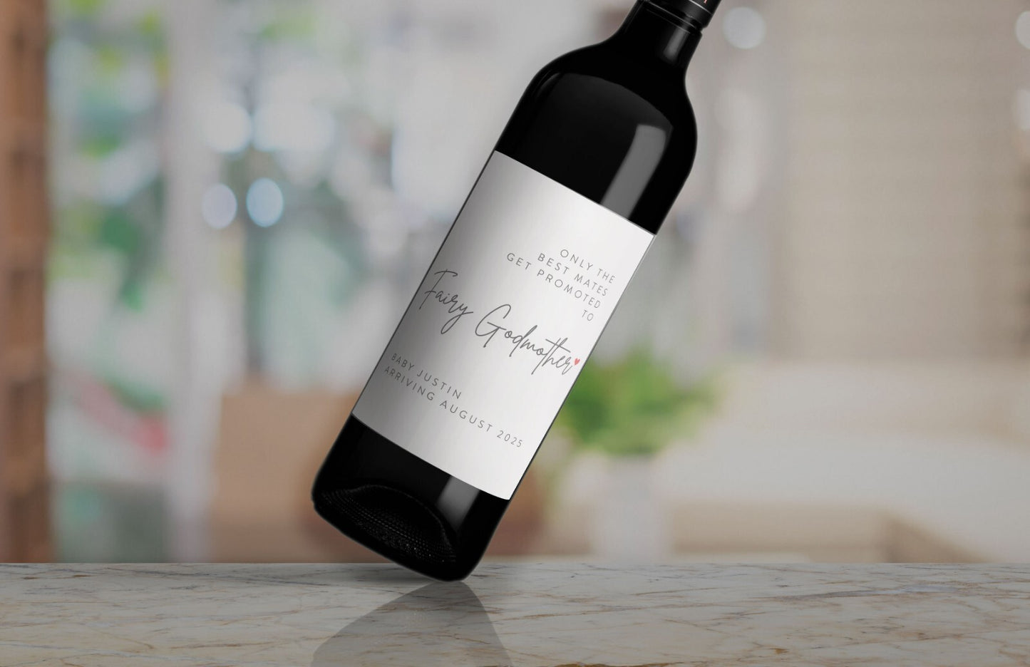 2x THE BEST MATES GET PROMOTED TO Fairy Godmother Aussie Pregnancy Wine Label — size guide