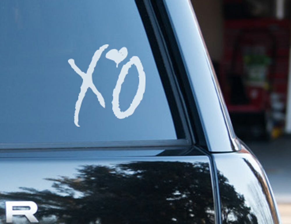XO The weeknd Decal Sticker Love Kiss Hug Hip Hop Music aesthetic Car Wall — product photo