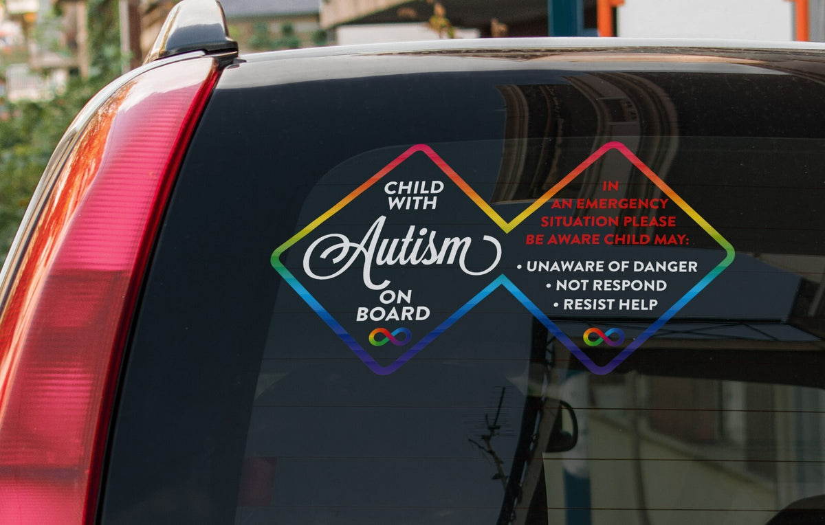 Child With Autism On Board Decal Sticker Car Window Bumper Emergency Safety by OZ DECO