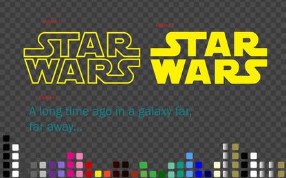 Star wars logo a long time ago in a galaxy Vinyl Decal Sticker Mancave Decor by OZ DECO