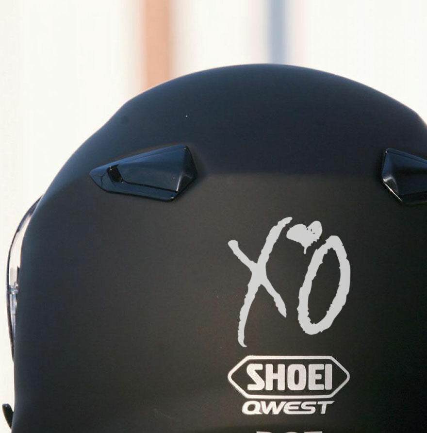 XO The weeknd Decal Sticker Love Kiss Hug Hip Hop Music aesthetic Car Wall — shown applied