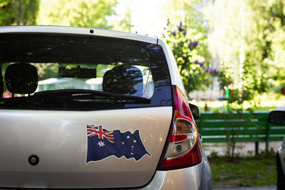 Waving Australian Flag Decal Sticker Car Bonnet Ute — colour options