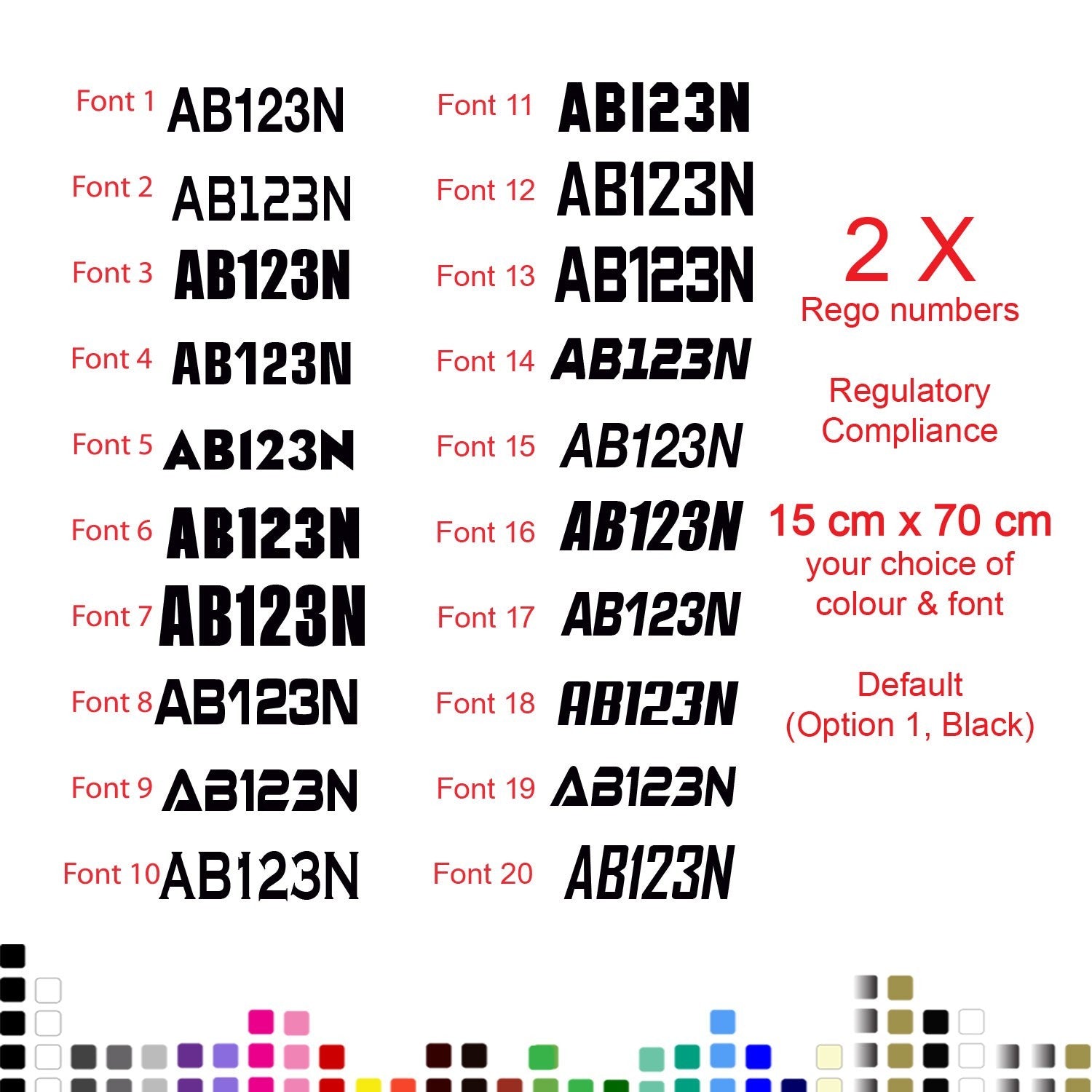 Custom Boat Rego Number Decal — product photo