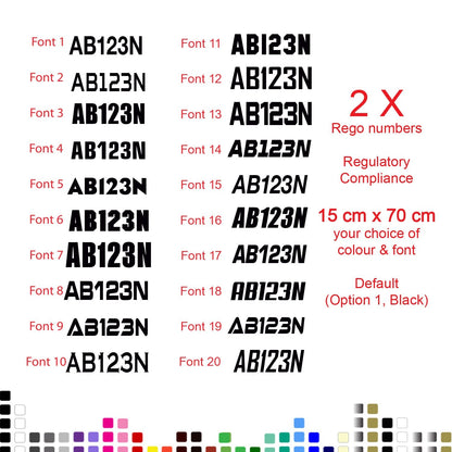 Custom Boat Rego Number Decal — product photo