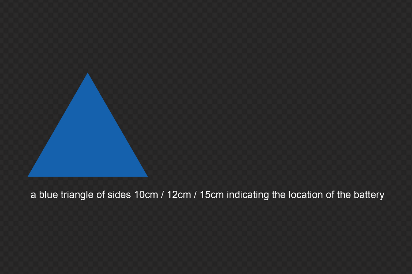 Blue Triangle 150mm Battery Location Sticker Decal CAMS Approved Size Rally Race by OZ DECO