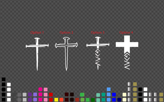 Cross Vinyl Decal Sticker — product photo
