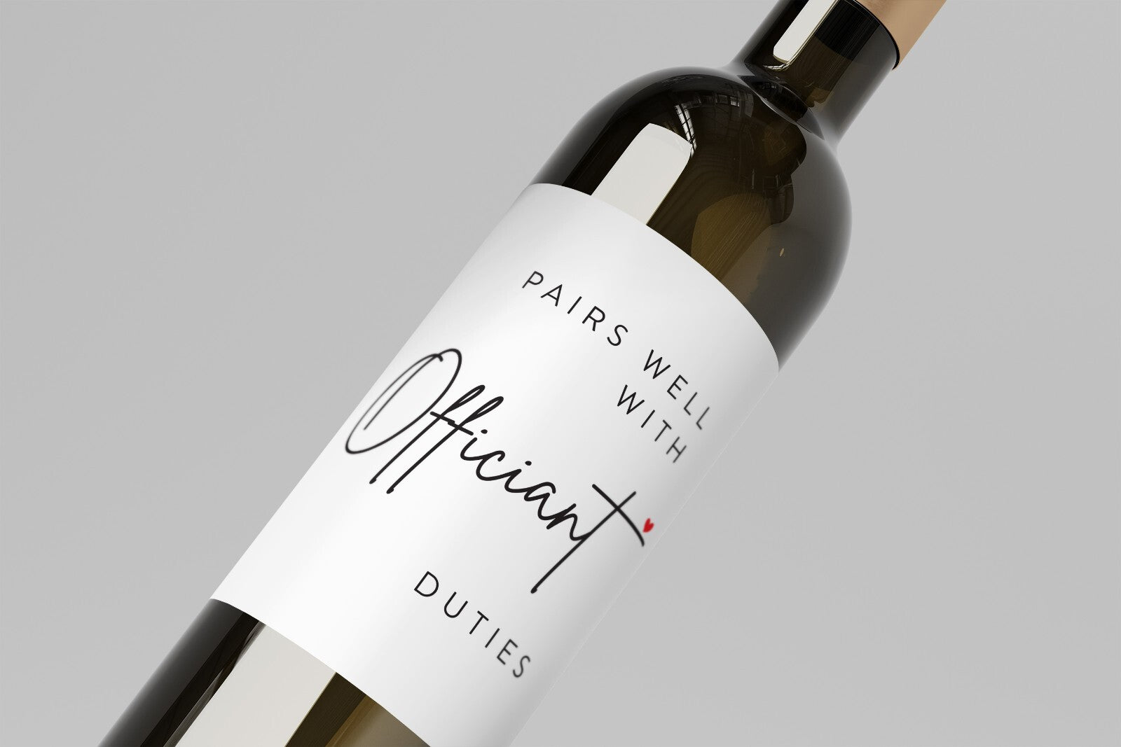 Pairs Well With Bridesmaid Duties Wine Label Wedding Champagne Bottle Sticker — colour options