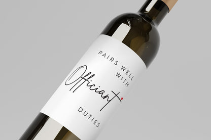 Pairs Well With Bridesmaid Duties Wine Label Wedding Champagne Bottle Sticker — colour options