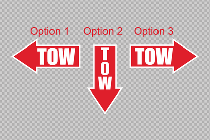 CAMS Approved Tow Point Arrow Decal 10x5cm Rally Drift Motorsport by OZ DECO
