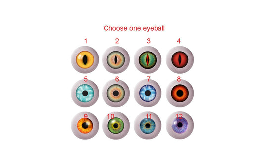 Eyeball Eye Stickers Pair Magpie Swooping Deterrent Helmet Car Decal 2-30cm — product photo