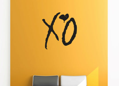 XO The weeknd Decal Sticker Love Kiss Hug Hip Hop Music aesthetic Car Wall — size guide