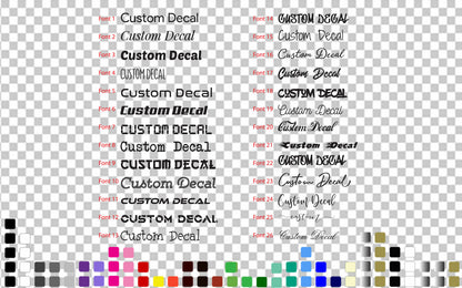 Custom Name Wall Door Sticker Personalised Text Words Removable Decal 7-200cm by OZ DECO