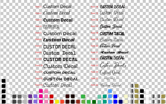 Custom Name Wall Door Sticker Personalised Text Words Removable Decal 7-200cm by OZ DECO