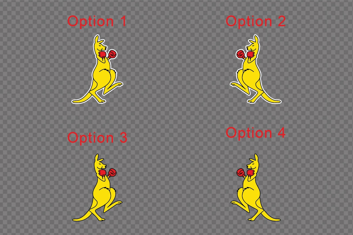 Boxing Kangaroo Decal Sticker Aussie Green Gold Car Ute 4x4 — product photo