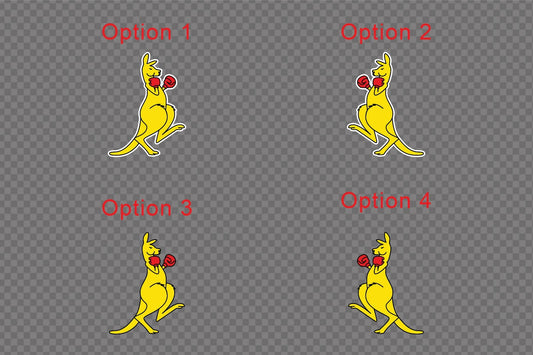 Boxing Kangaroo Decal Sticker Aussie Green Gold Car Ute 4x4 — product photo