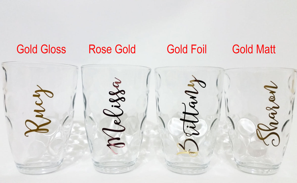 Personalised Wine Glass Champagne Flute Name Decal Wedding — product photo