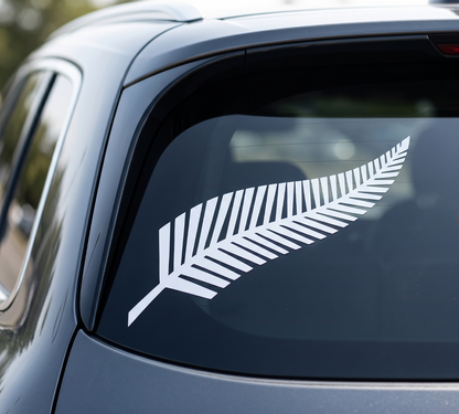Pair Silver Fern Stickers Decals New Zealand NZ Car Boat Window Wall Door Tattoo — colour options