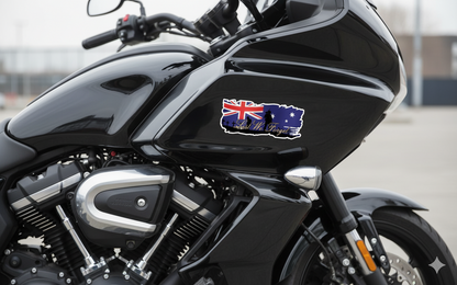 Lest We Forget Distressed Australian Flag ANZAC Decal Sticker Car Caravan Bike — size guide