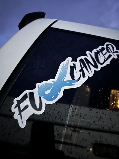 Custom F*ck Fck Cancer Car Decal Sticker Ribbon Breast Prostate Skin Colon Pink — size guide