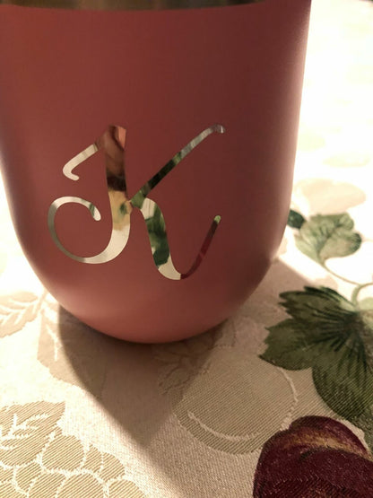 Personalised Wine Glass Champagne Flute Name Decal Wedding — size guide