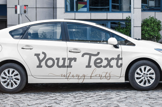 Custom name Sticker Decal Shop Car Motorcycle Bike Mobile Laptop 5~200 cm — shown applied