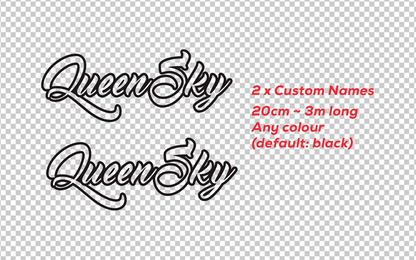 2x Custom Boat Name Decals Marine Cast Vinyl 10-Year — product photo