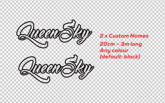 2x Custom Boat Name Decals Marine Cast Vinyl 10-Year — product photo
