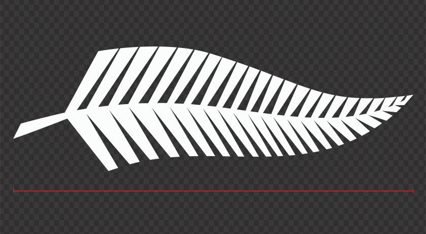 Custom Silver Fern Decal Sticker New Zealand NZ Car Window Boat Wall 3-370cm — shown applied