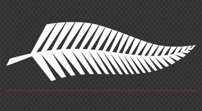 Custom Silver Fern Decal Sticker New Zealand NZ Car Window Boat Wall 3-370cm — shown applied