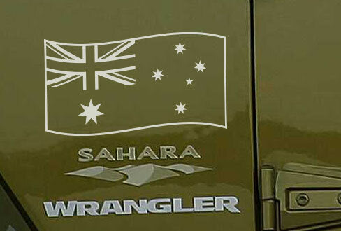 Australian Flag Decal Sticker 20cm Car Bike Helmet Window — in use