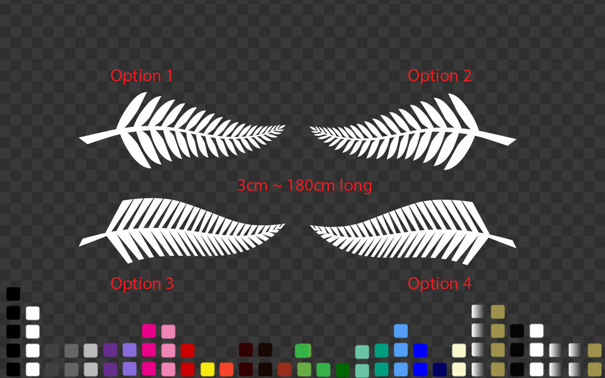 Silver Fern Sticker Decal New Zealand NZ Car Boat Window Wall Door Tattoo — product photo