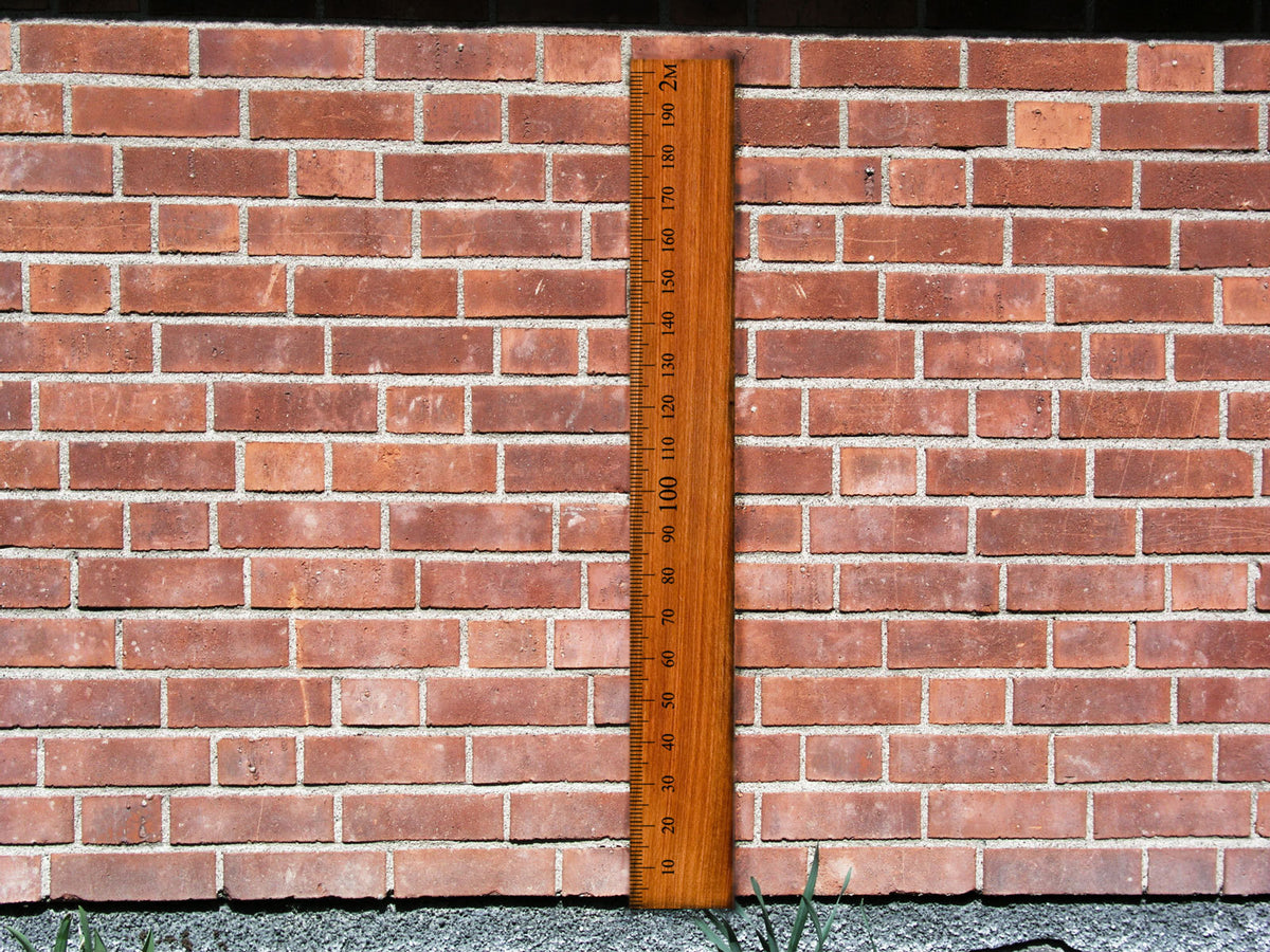 Ruler wall Vinyl decal sticker growth chart DIY wooden vintage height chart — colour options