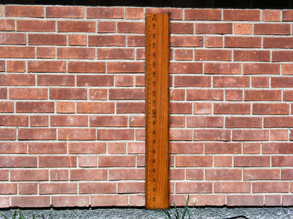 Ruler wall Vinyl decal sticker growth chart DIY wooden vintage height chart — colour options