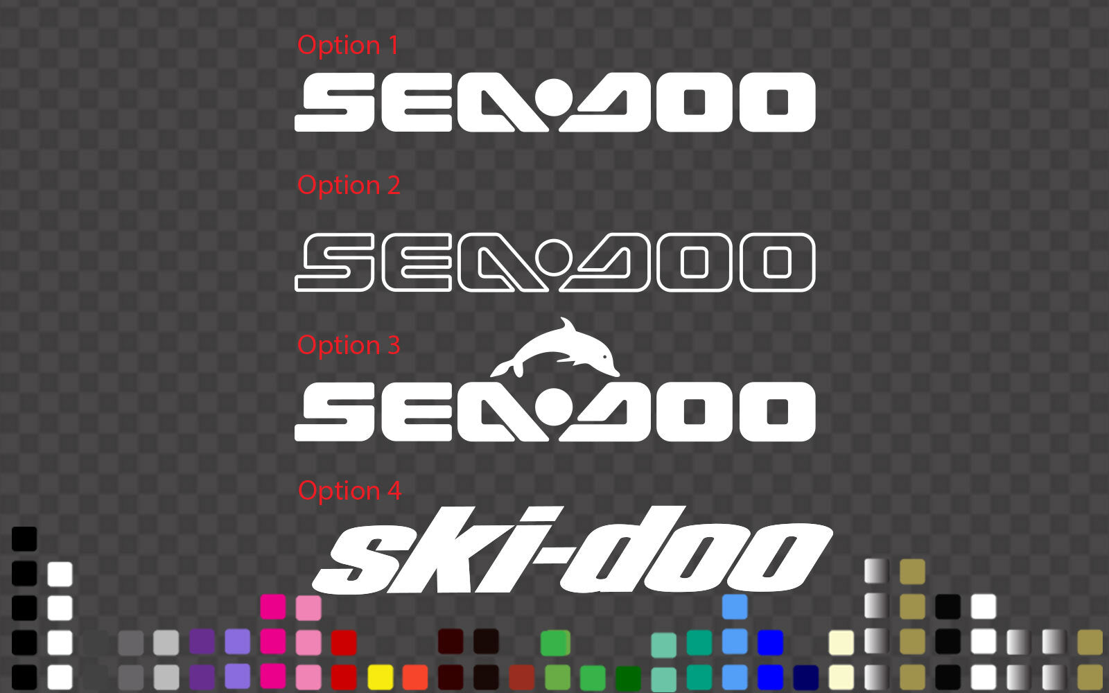 Seadoo logo Decal Sticker Aftermarket part Boat Car — product photo