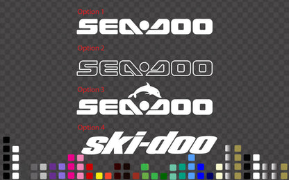 Seadoo logo Decal Sticker Aftermarket part Boat Car — product photo
