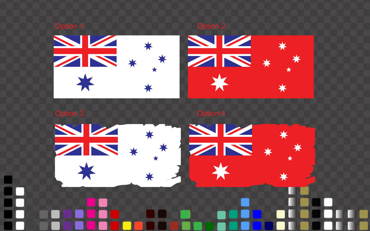 Australian Navy White Red Ensign Flag Sticker Decal Car Bike Helmet by OZ DECO